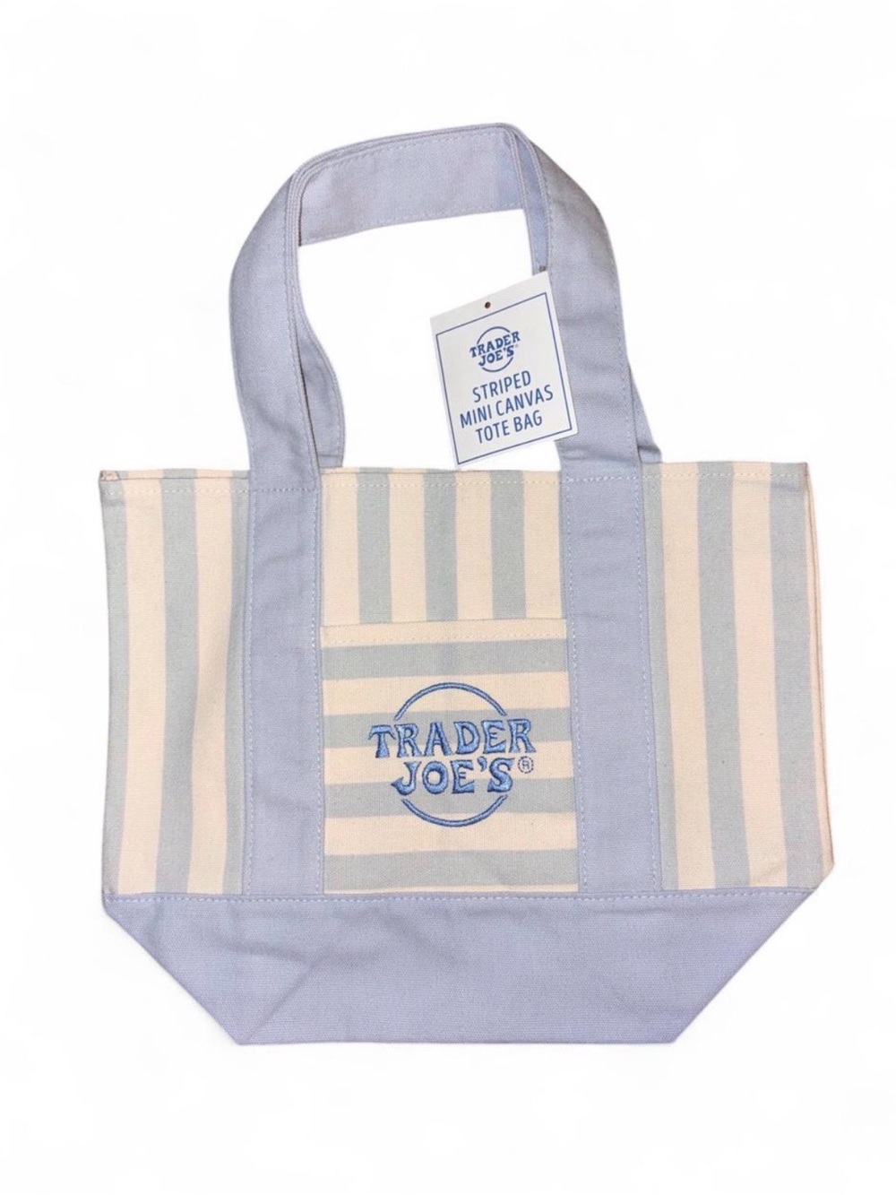 Trader Joe’s Blue Striped Tote Bag